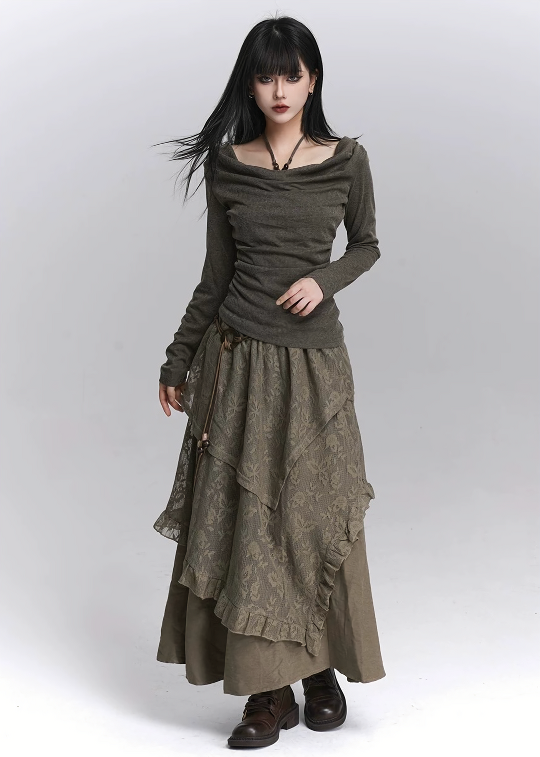 TWILIGHT LACE LAYERED SKIRT / LG1438