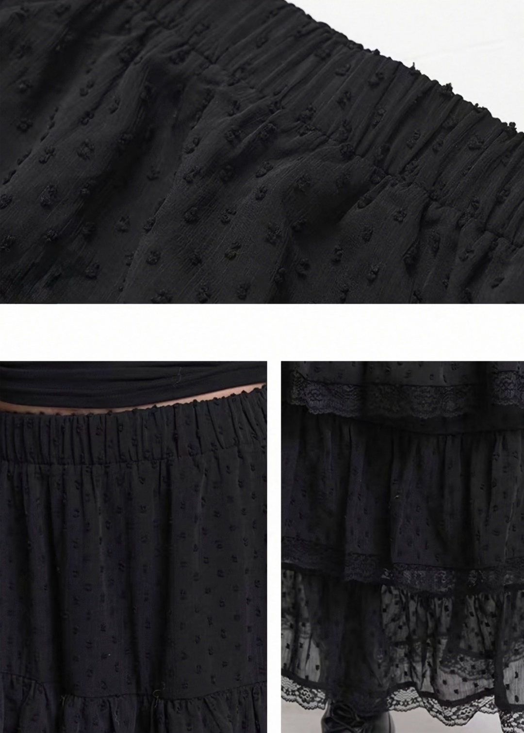 TIERED LACE LONG SKIRT / LG1452