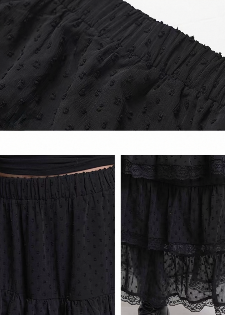 TIERED LACE LONG SKIRT / LG1452