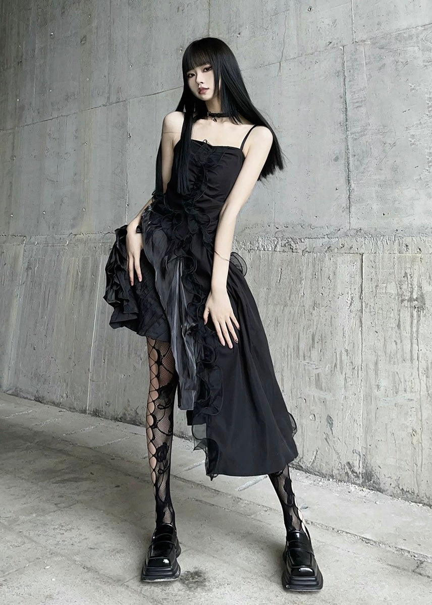 dark suspender dress / LG1201