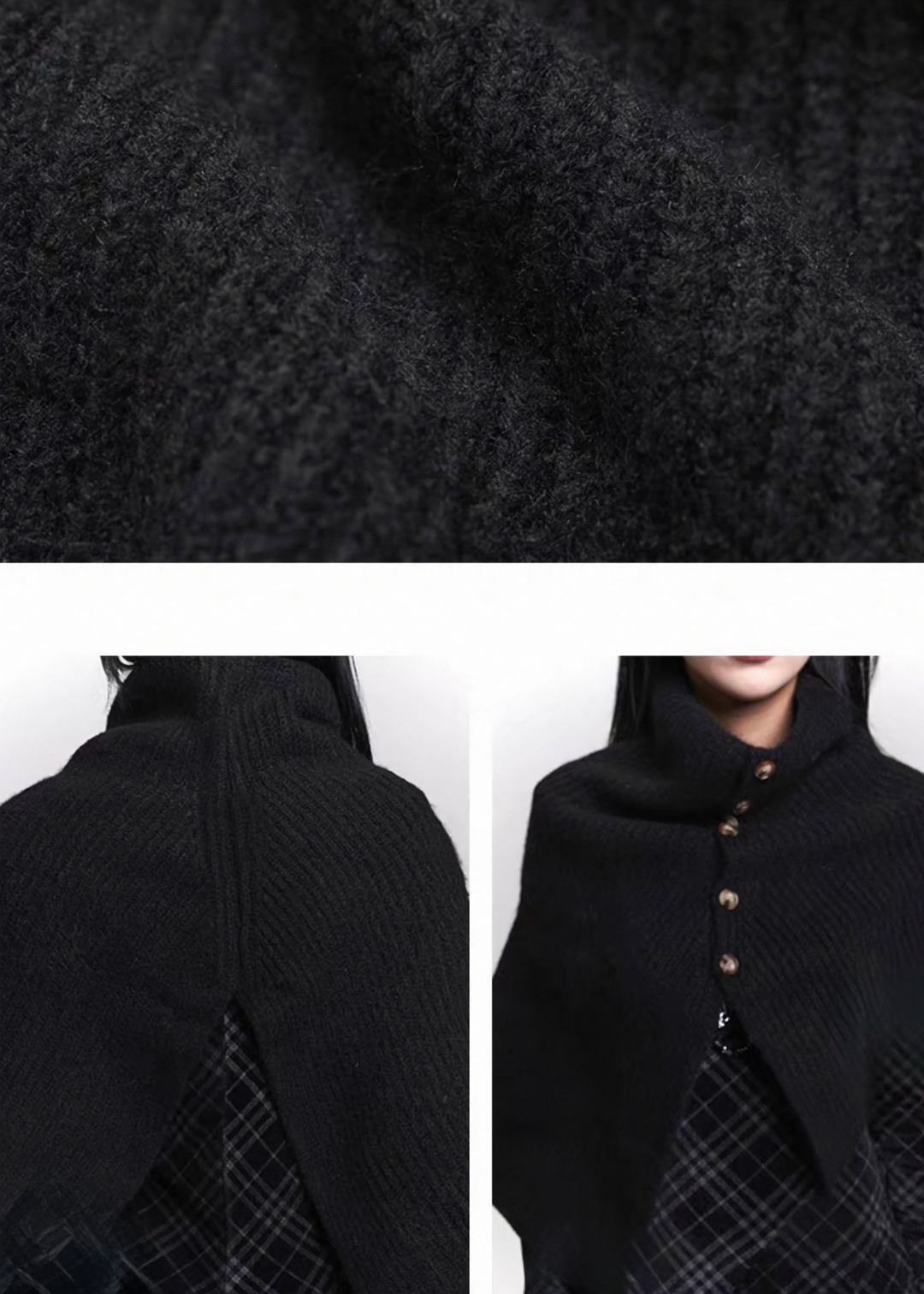 ASYMMETRY KNIT PONCHO / LG1473