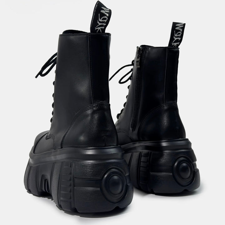 METAL SOLE PLATFORM BOOTS / V1167