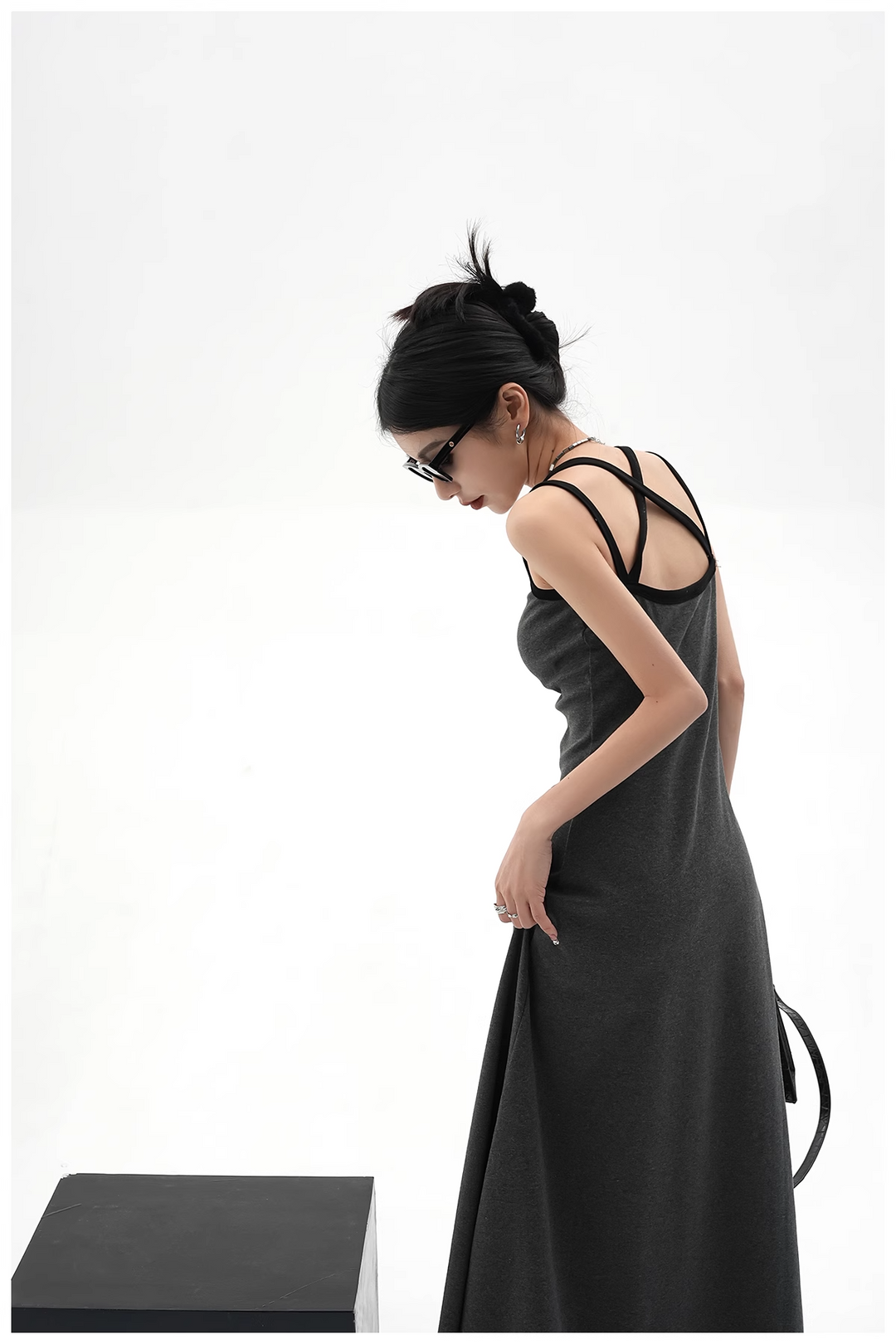 back cross one piece dress/sr1107