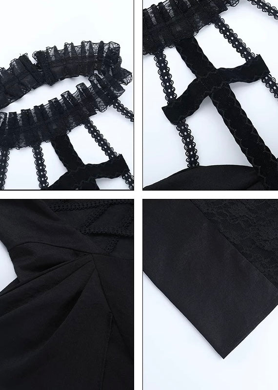 GOTHIC CROSS STRAP LONG DRESS / LG1557