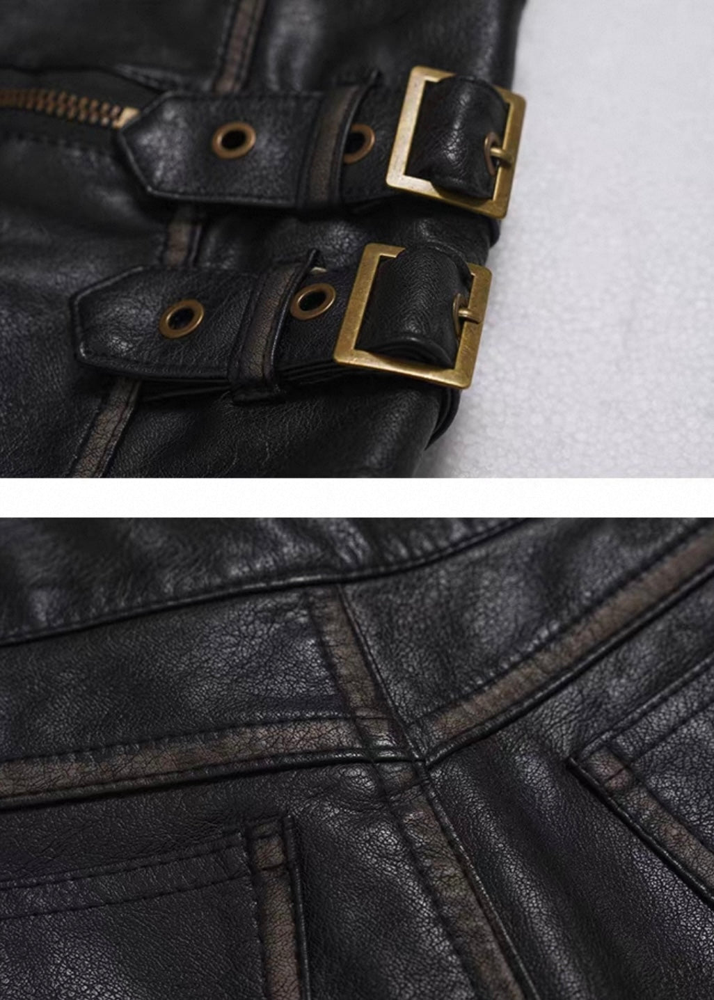 Dark Rebel Buckle Shorts / lg1343