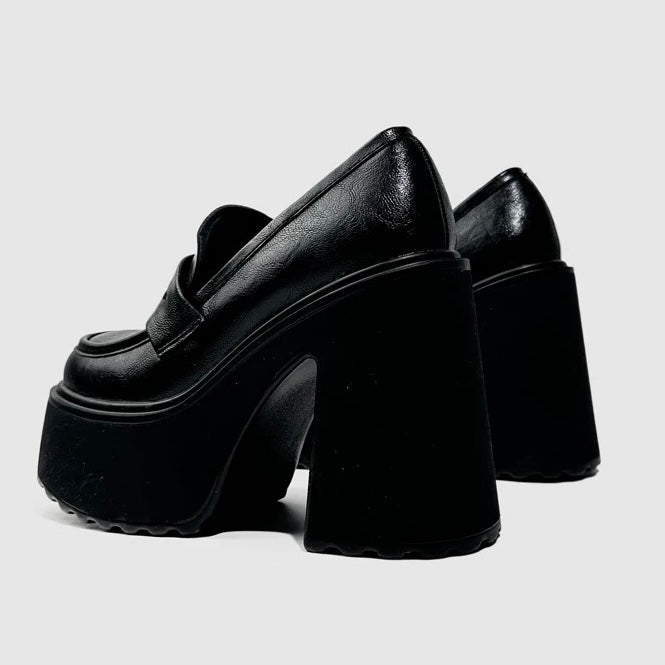 CHUNKY PLATFORM LOAFER HEELS / V1163