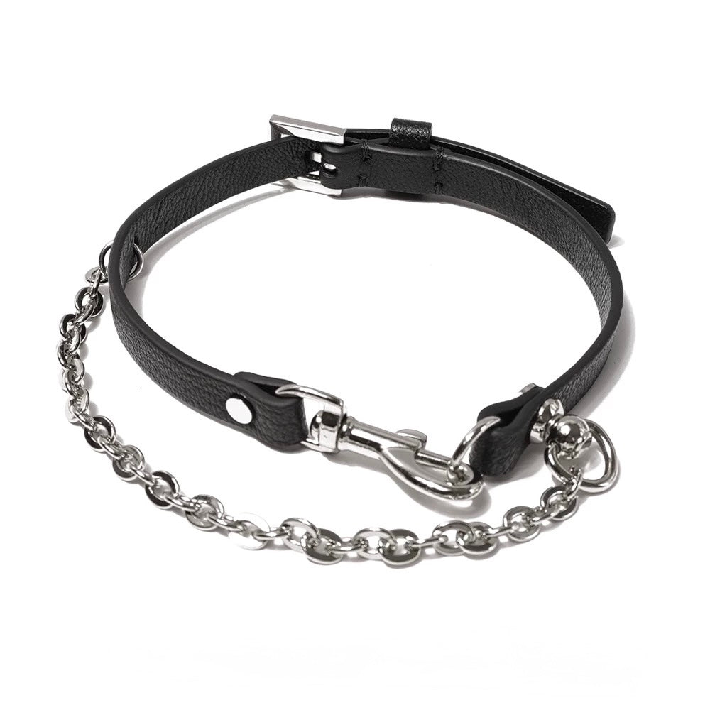 rock punk metal chain choker / a1105