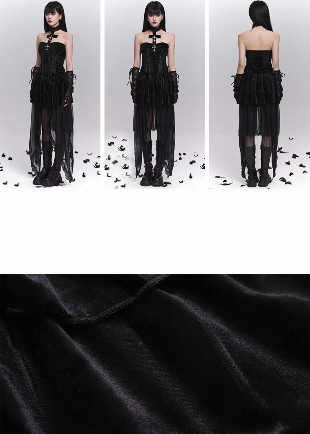 Midnight Cathedral Ensemble (Cardigan / Bustier / Skirt) / LG1406