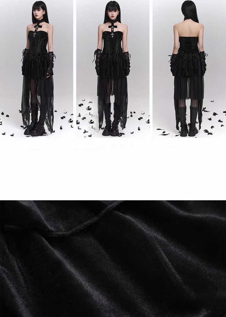 Midnight Cathedral Ensemble (Cardigan / Bustier / Skirt) / LG1406