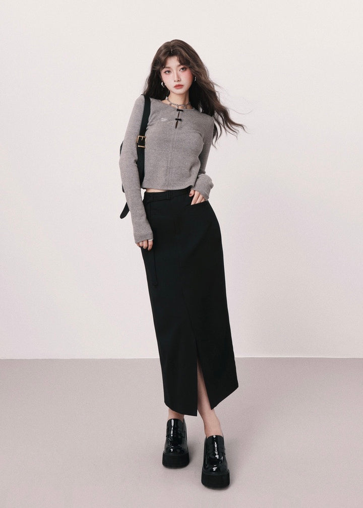 college style midi skirt / mu1129