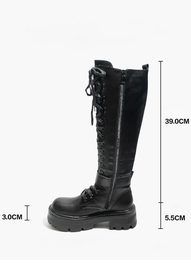 lace up combat boots / v1110