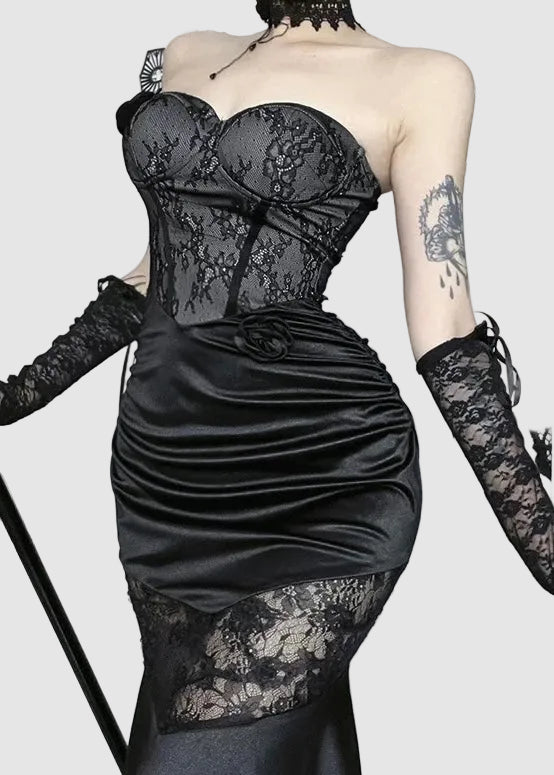 LACE MERMAID GOTHIC DRESS / LG1588