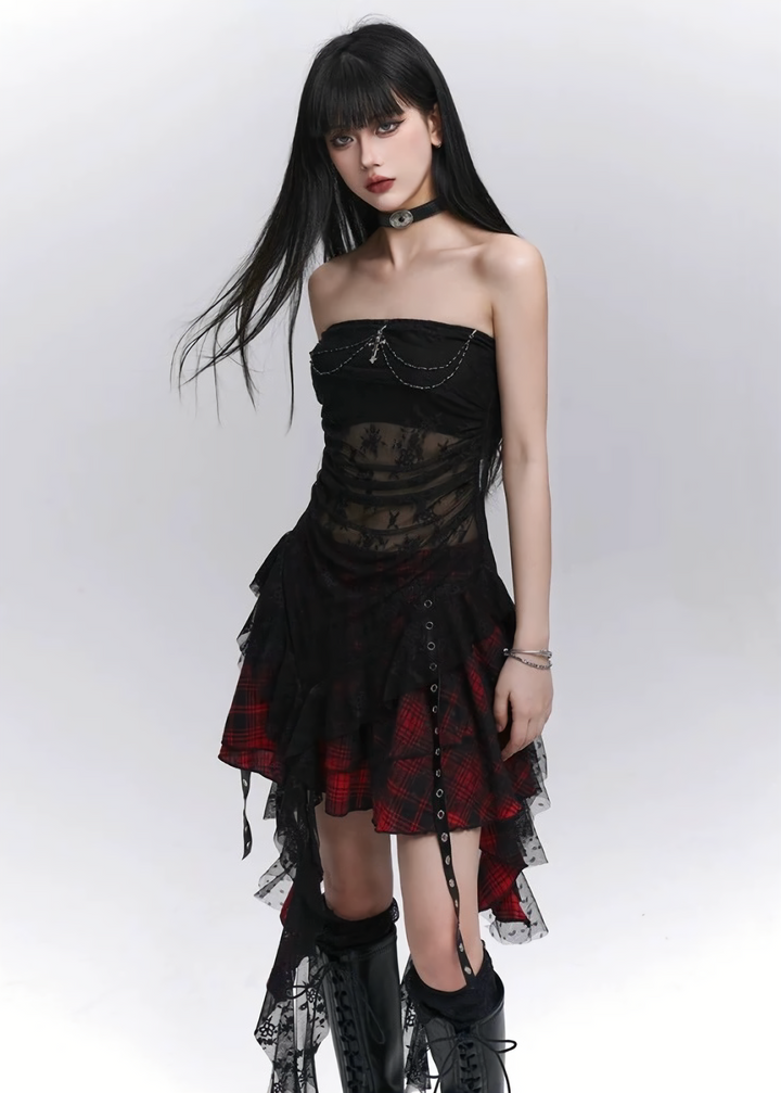 Gothic sheer tube top / LG1287
