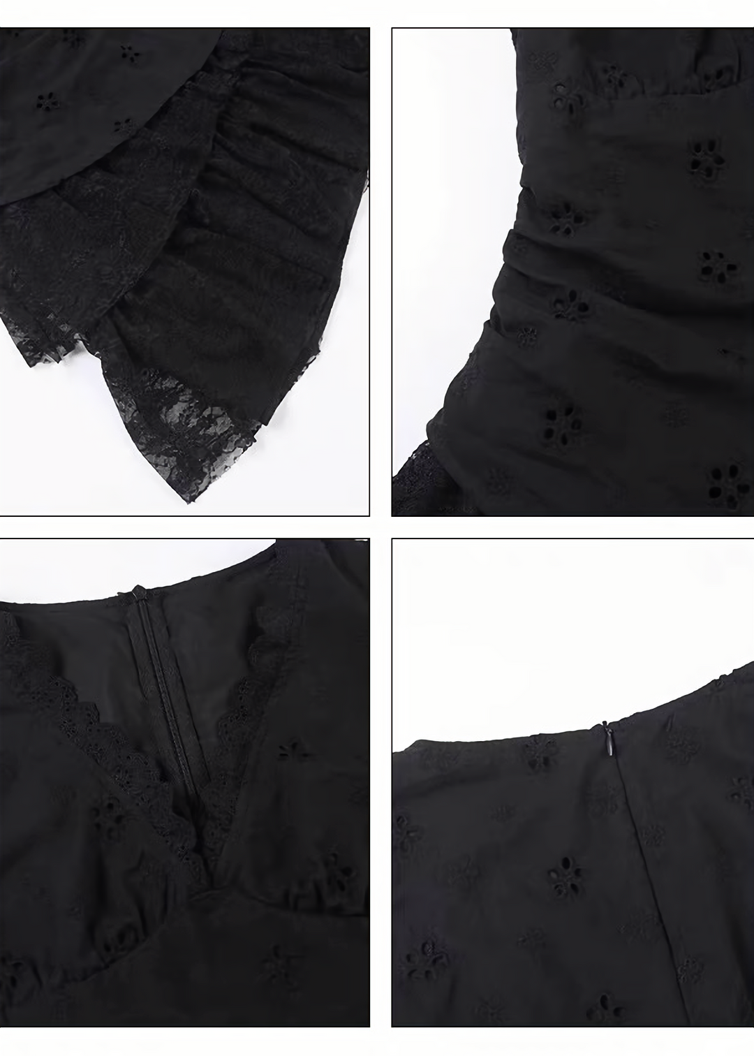 DARK LACE V-NECK MINI ONEPIECE / LG1691