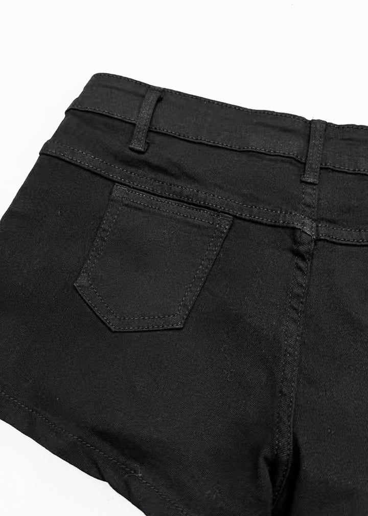 BLACK GOTHIC SHORT PANTS / LG1608