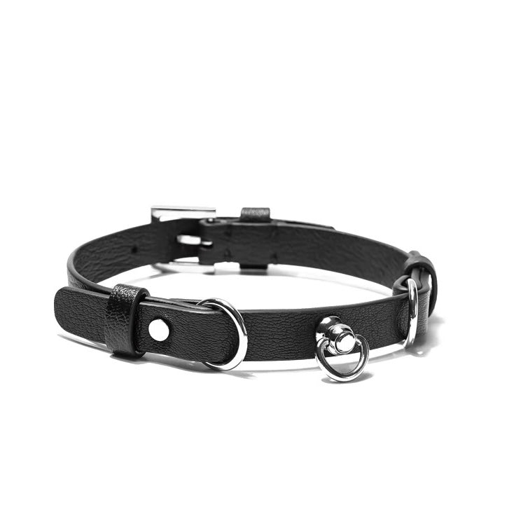 punk rock hanging ring choker / a1101