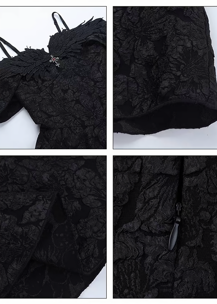GOTHIC WING OFF-SHOULDER MINI ONEPIECE / LG1676