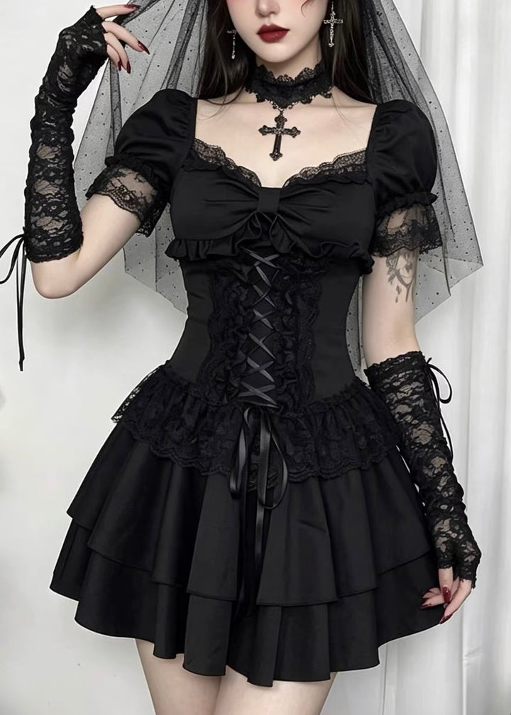 GOTHIC CORSET LACE MINI DRESS / LG1558