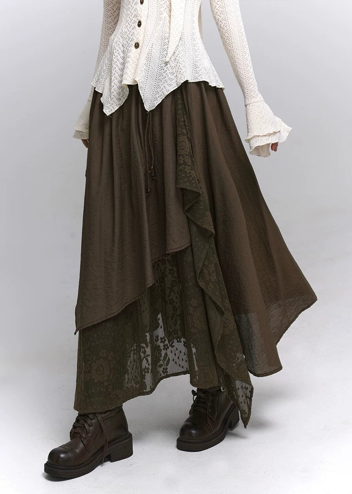 Dual Layer Lace Skirt/lg1349 