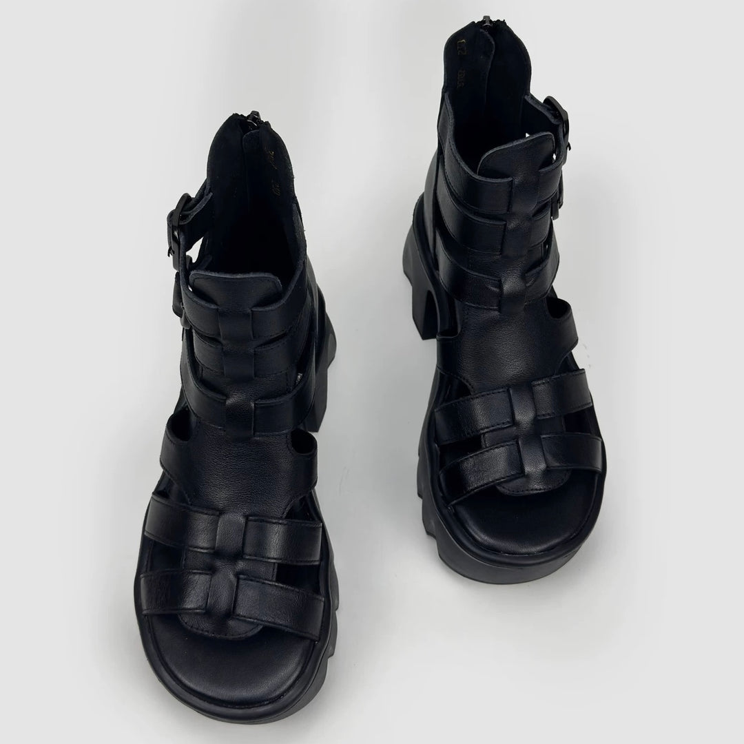 GLADIATOR PLATFORM SANDALS / V1168