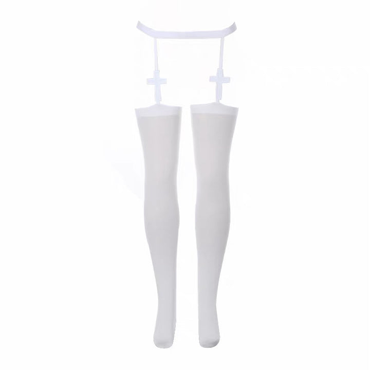 GOTHIC CROSS GARTER STOCKINGS / A1151