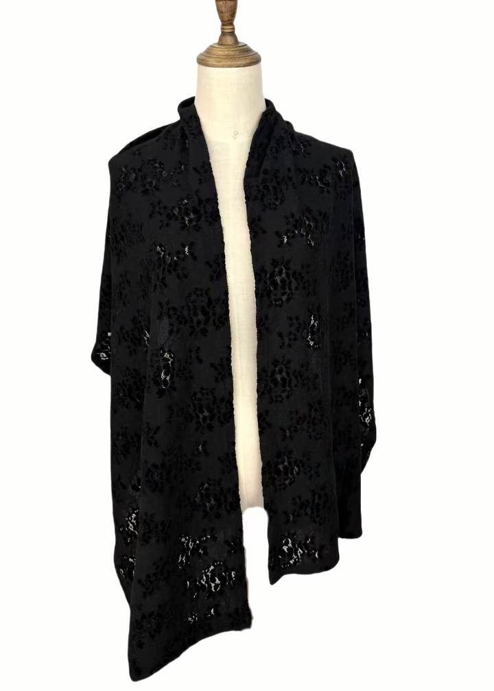 DETACHABLE VELVET SHAWL TOP / LG1743