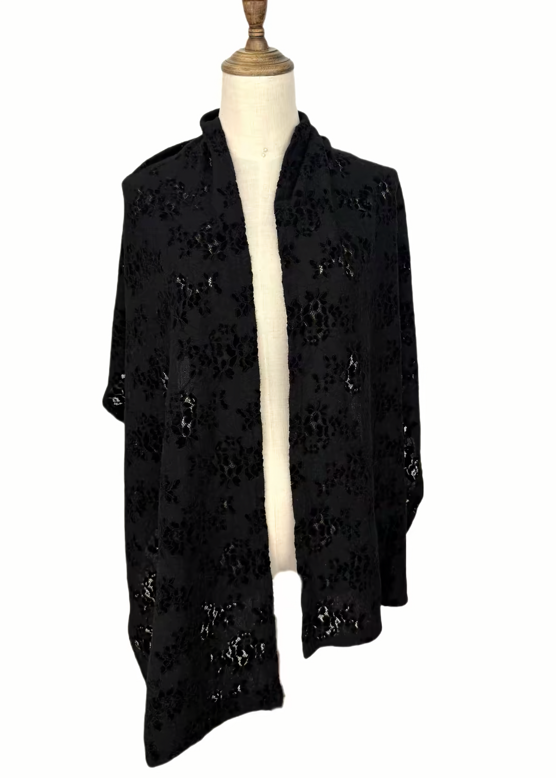 DETACHABLE VELVET SHAWL TOP / LG1743