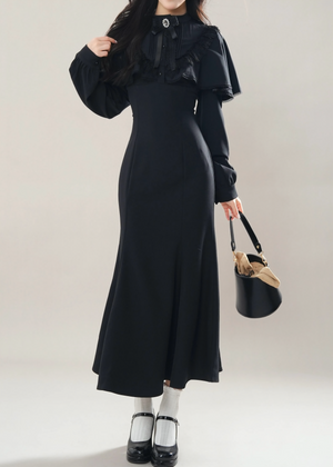 GOTHIC CAPE MERMAID DRESS / LG1603
