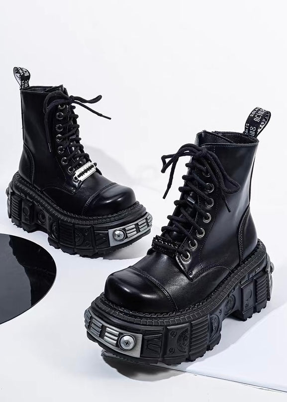 HEAVY SOLE LACE-UP BOOTS / V1166