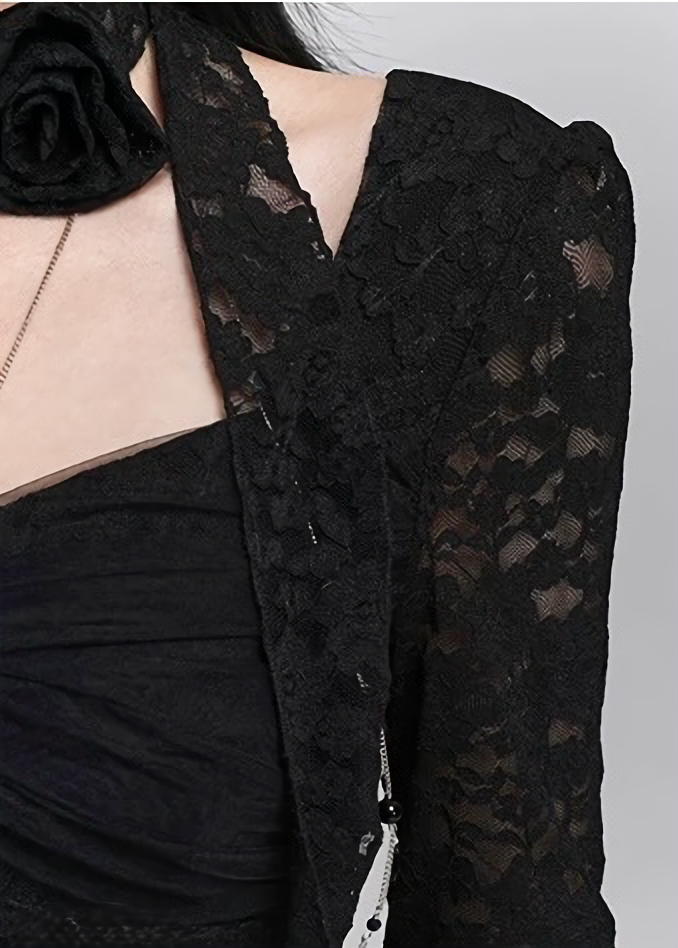 DARK BLOOM LACE DRESS /  LG1398_e4r