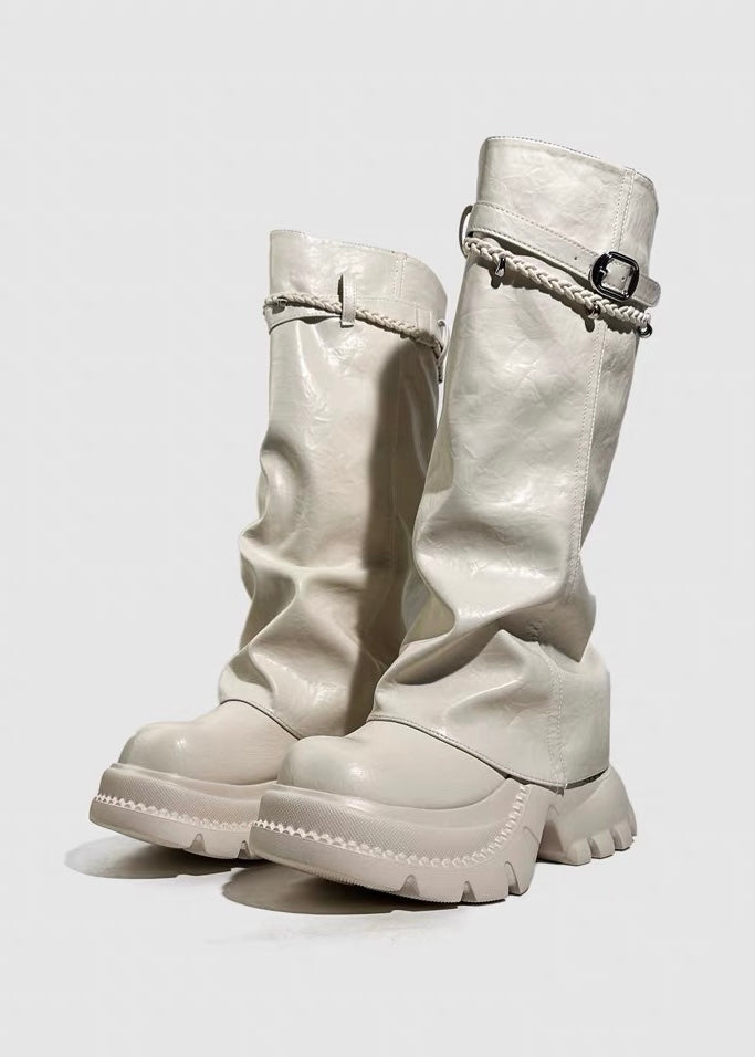 DARK Chain Belt Long Boots / V1184