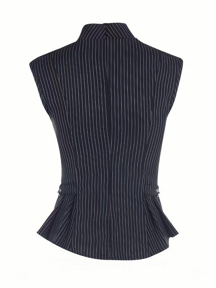 GOTHIC STRIPE CUTOUT TOP &amp; LACE MINI SKIRT / LG1668
