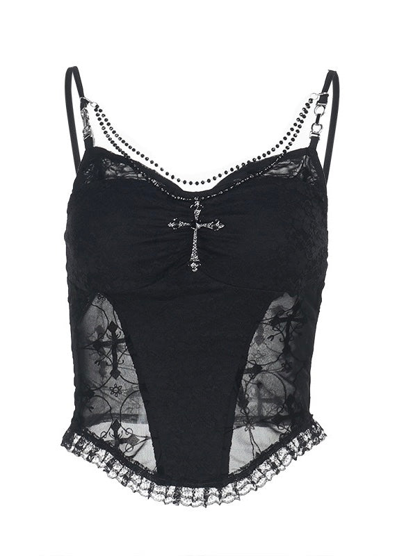 Cross lace camisole top / LG1299