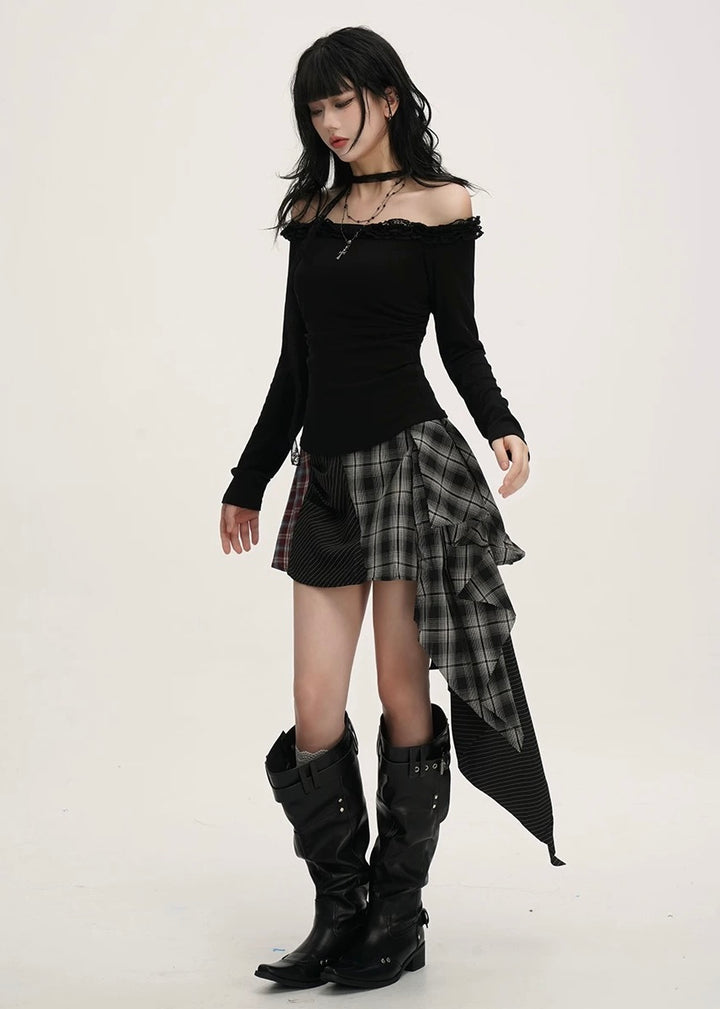 Multi Mix Drape Skirt / LG1379