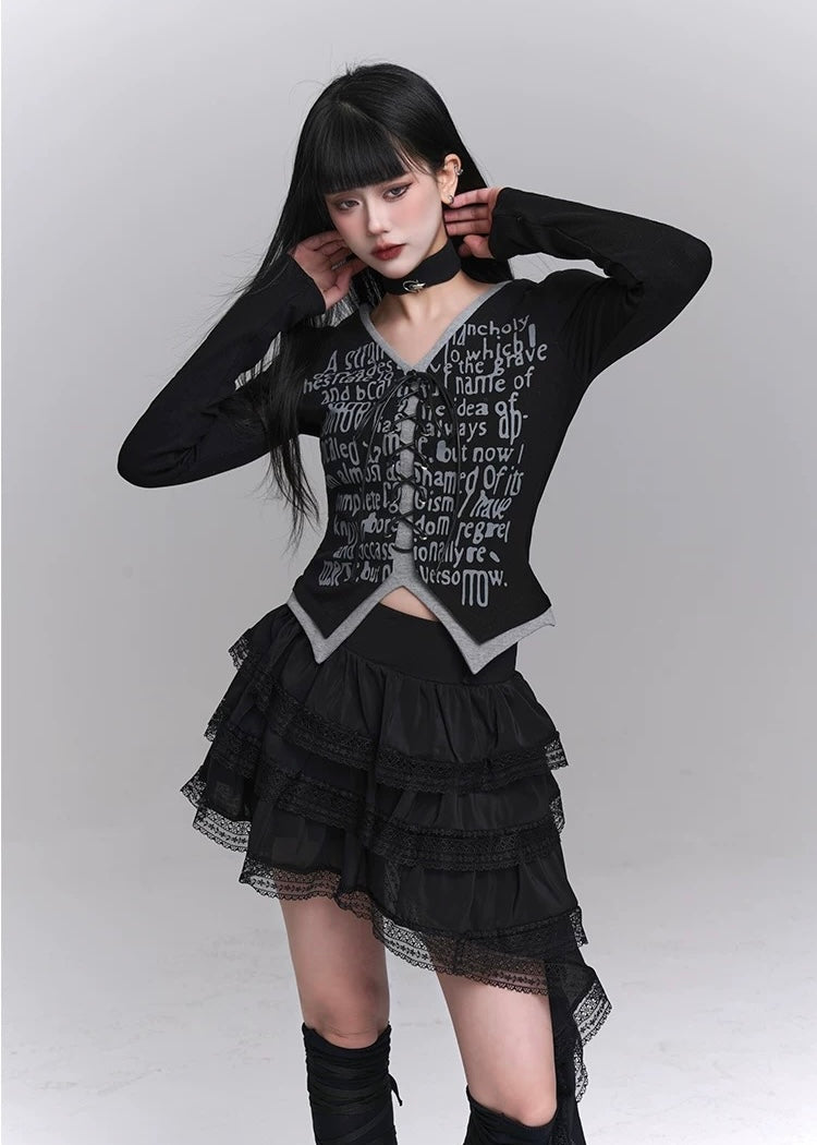 black shortcake skirt / LG1238