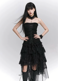 Dark lace corset top / LG1278