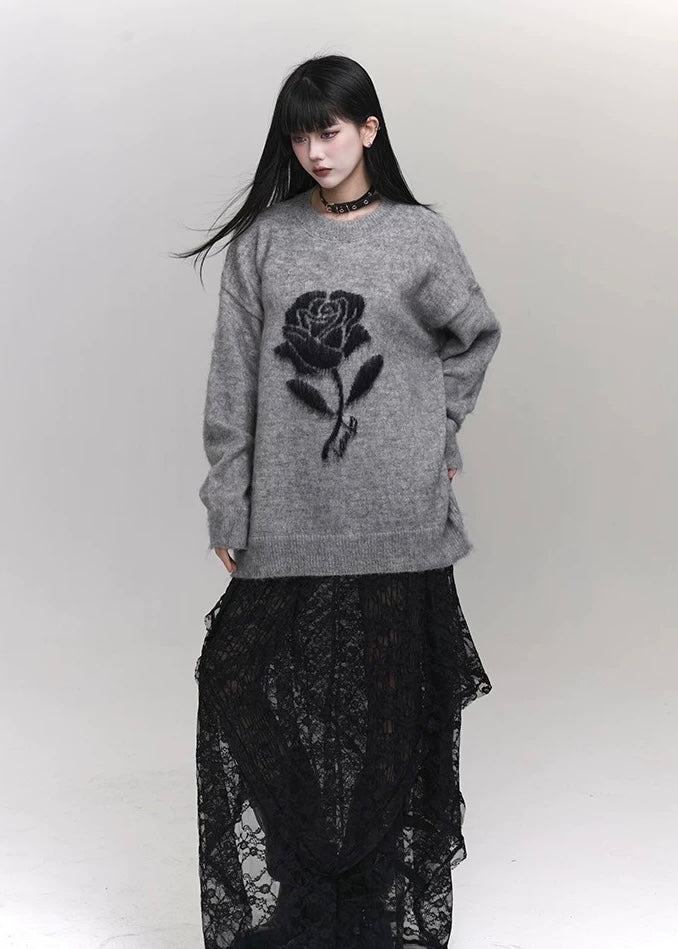[Same-day delivery] dark girly-rose sweater / LG1153 