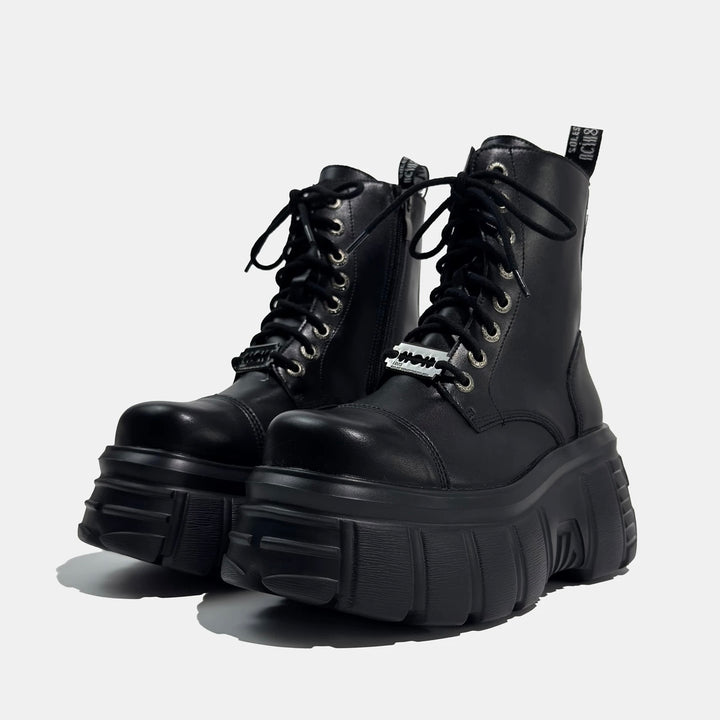 METAL SOLE PLATFORM BOOTS / V1167