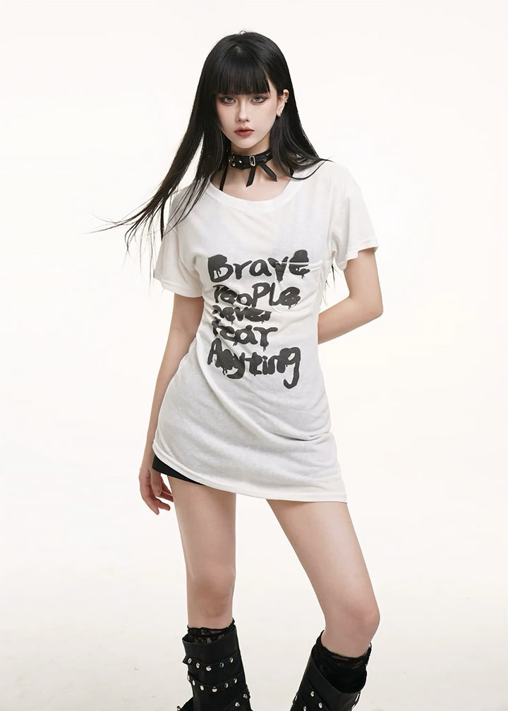 Back-open T-shirt 미니 dress/lg1257 