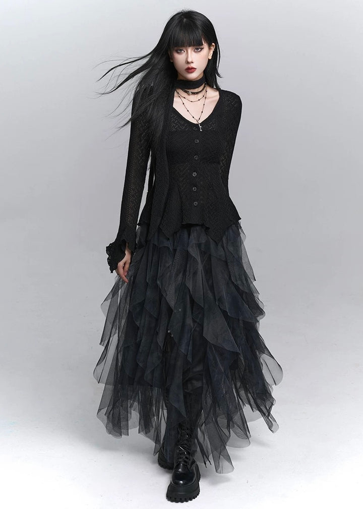Layered Gothic Tulle Skirt / lg1347_e4r
