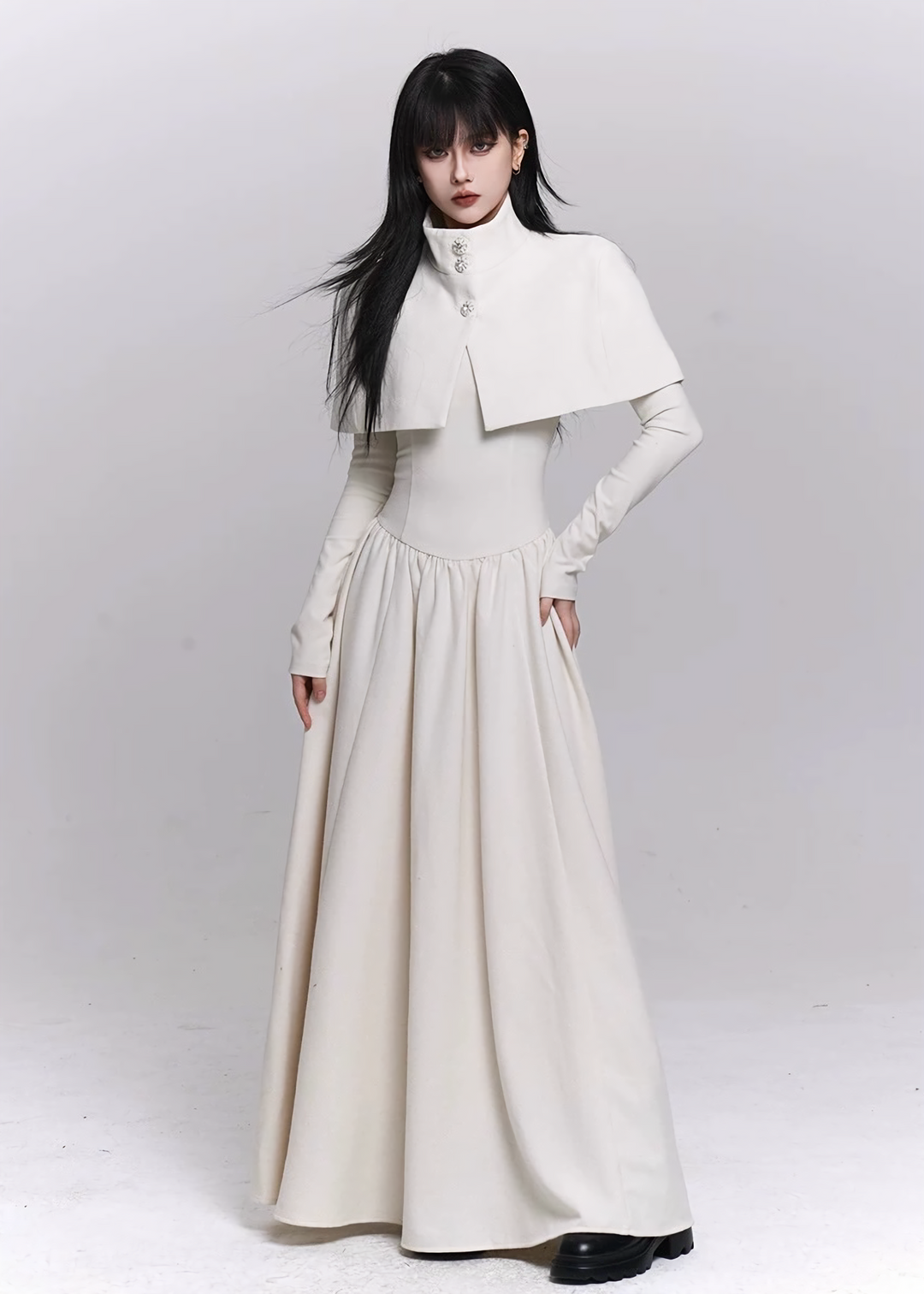 WHITE CEREMONY CAPE SET / LG1484