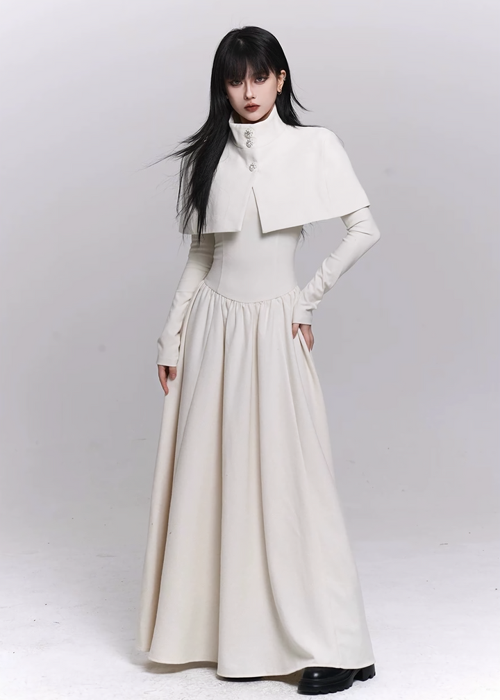 WHITE CEREMONY CAPE SET / LG1484