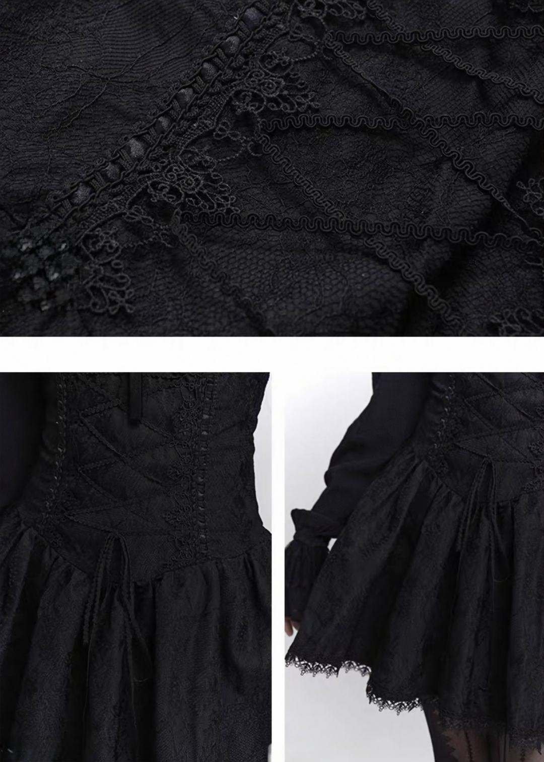 Corset Lace Flare Skirt / LG1402_e4r