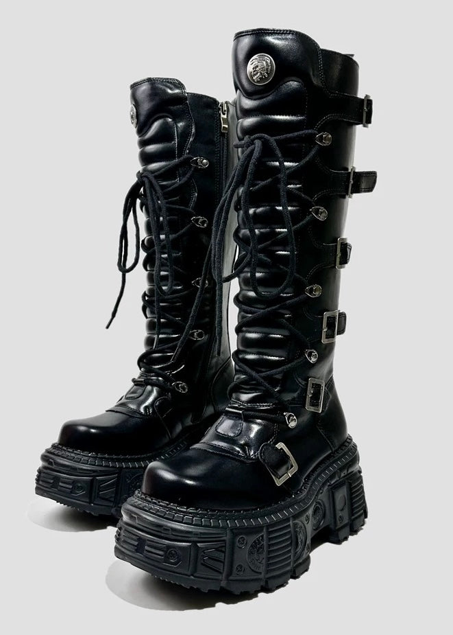 heavy metal long boots / v1113