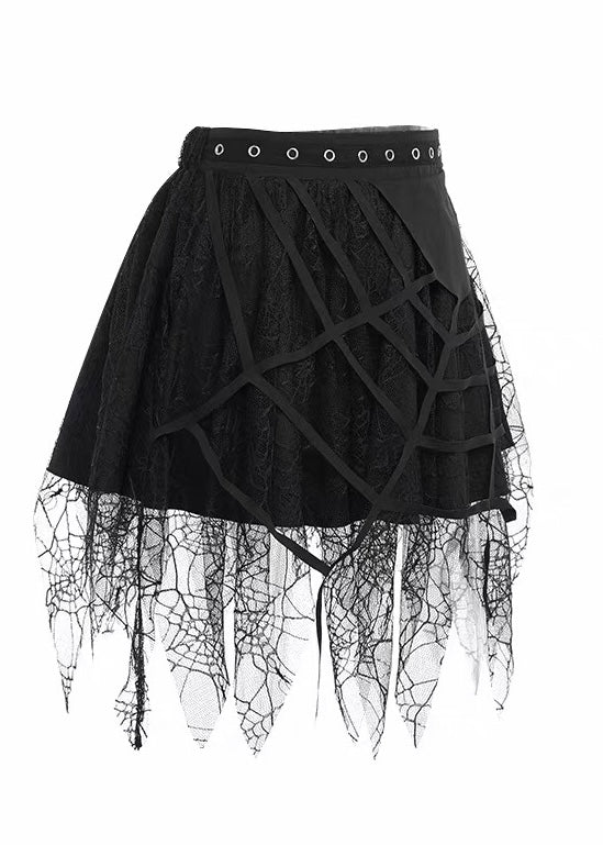 GOTHIC WEB LACE SKIRT / LG1581