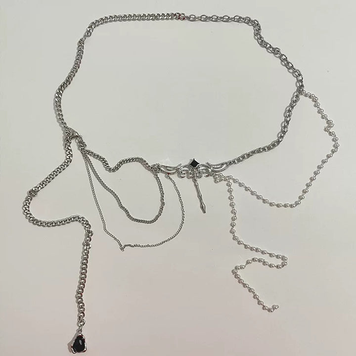 MULTI-LAYER PEARL TASSEL CHAIN / A1143