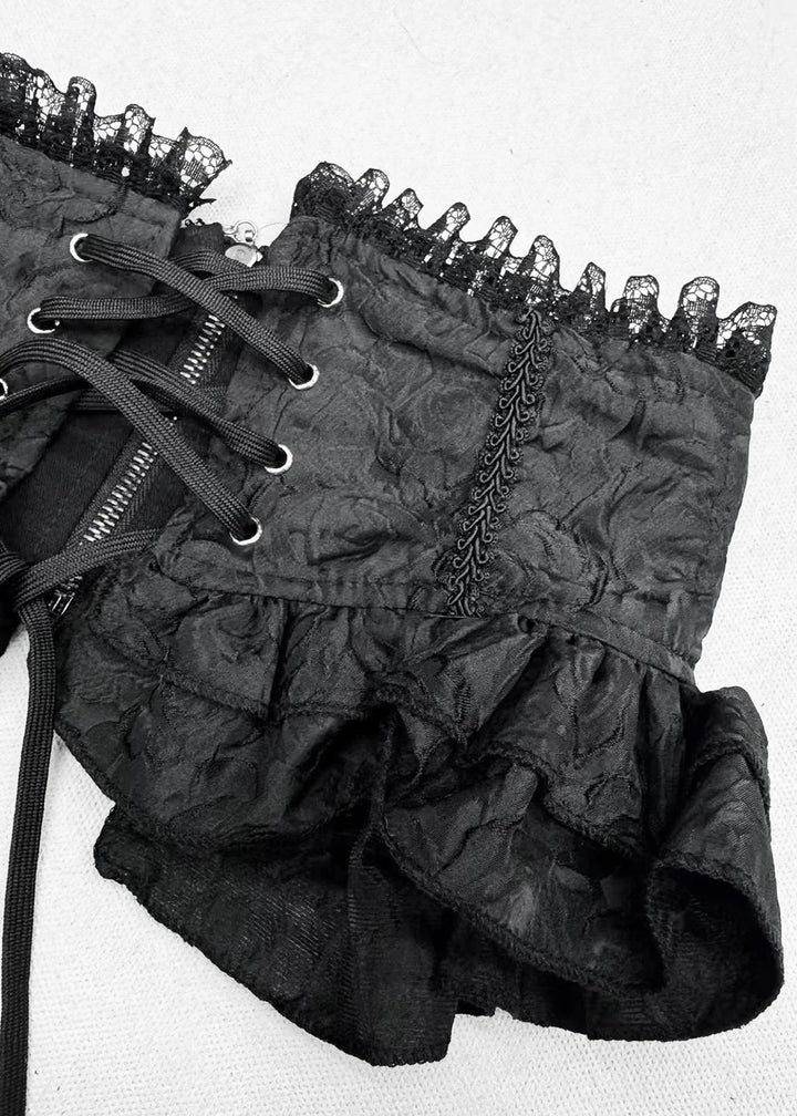 GOTHIC FLOCKY TULLE DRESS SET / LG1137