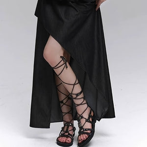 Gothic lace-up gladiator sandals / v1134