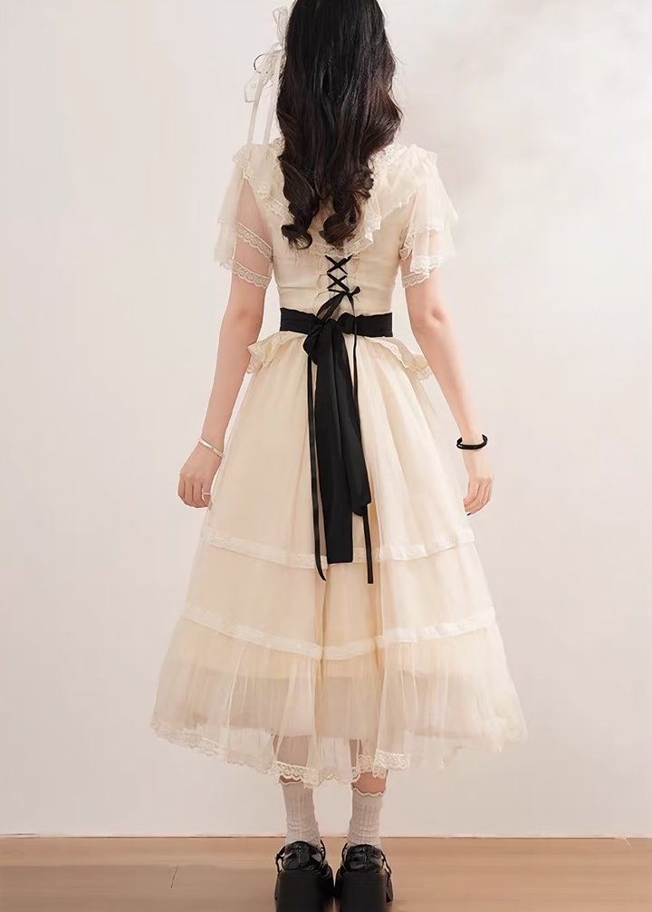 CLASSICAL RIBBON TULLE DRESS / LG1623