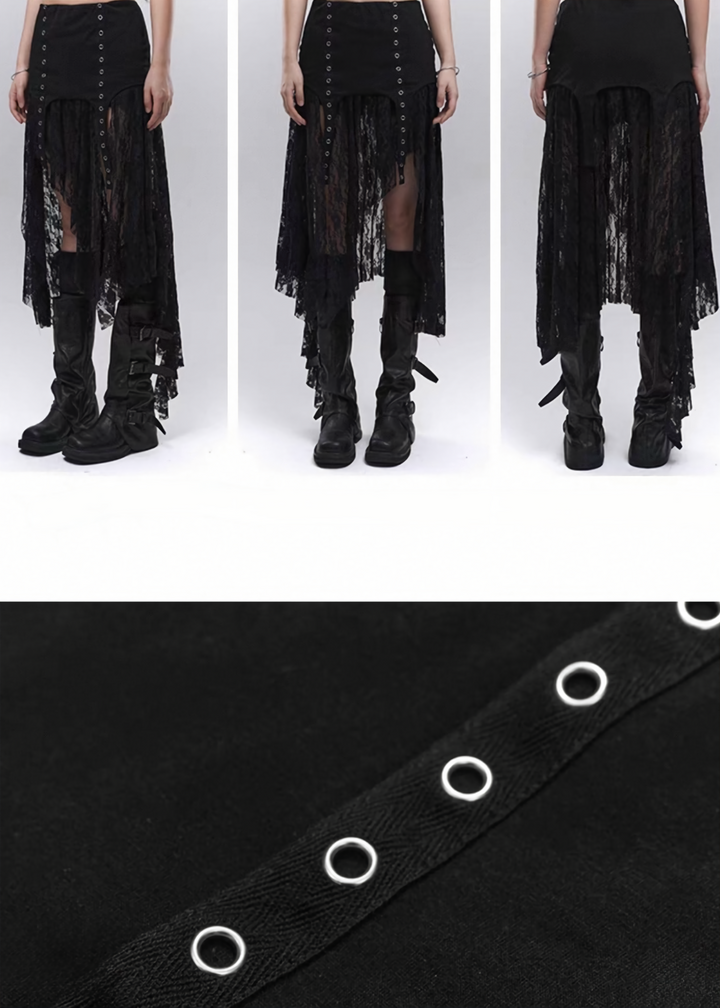 Asymmetrical lace skirt / LG1281